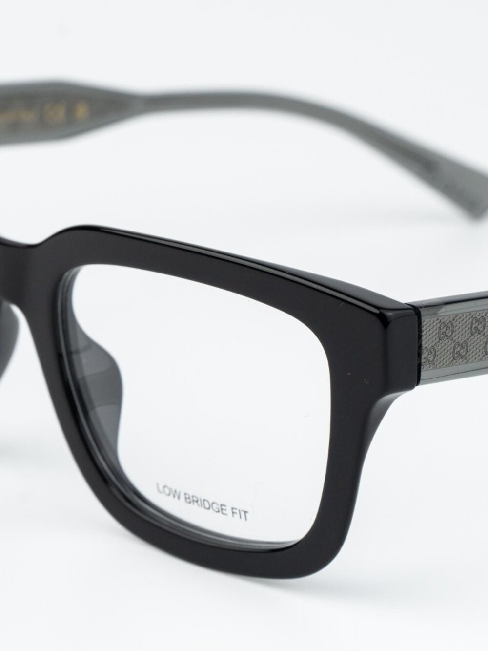 Gucci Men Eyeglasses Black Grey Square GG2071OL 001 NEW AUTHENTIC - Picture 4 of 10